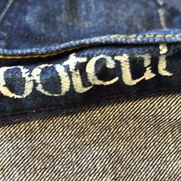 Vintage OP Ocean Pacific Bootcut Jeans Mens Dark Wash Blue Denim size 34x30 - Picture 9 of 12